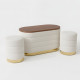 Storage Pouf Set - 3 Pcs